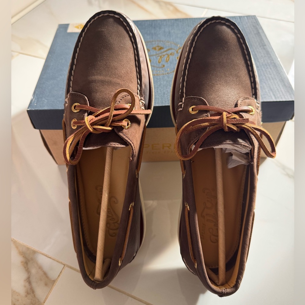 Sperry Gold Cup Authentic Original Boat Shoe in Brown - Picture 2 of 5